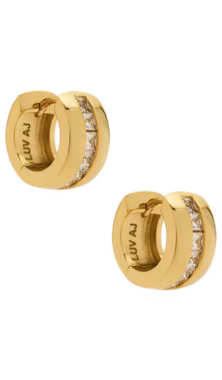 The Pave Stripe Monaco Huggies | Revolve Clothing (Global)