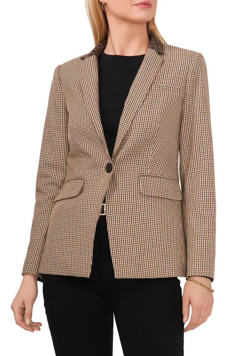 Vince Camuto Plaid One-Button Blazer | Nordstrom | Nordstrom