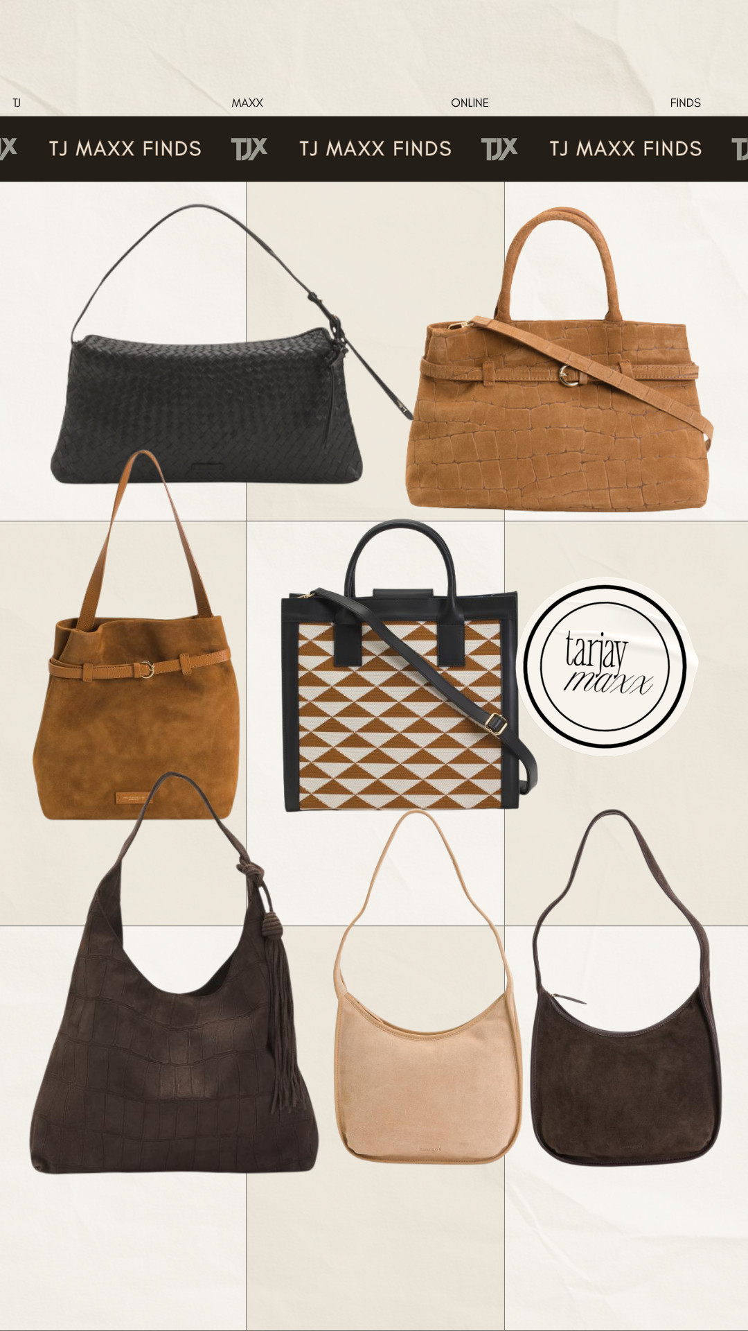 Your fall bag rotation starts here 🤎 I found some of the cutest handbags online at TJ Maxx right now - rich neutrals, structured shapes and easy everyday styles that make any fall outfit feel more put together without the designer price tag.
wedding guest dress summer, teacher outfits, fall outfits women, back to school outfits teen, country concert outfits, date night outfits, business casual workwear, fall wedding guest dress, vacation outfits beach, concert outfit ideas 

 #LTKootd #LTKSeasonal