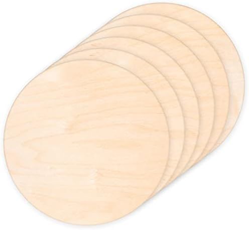 6 Pack 14 Inch Wood Rounds,14 Inch Round Wood Circles for Crafts, Unfinished Wood Circles Wood Si... | Amazon (US)