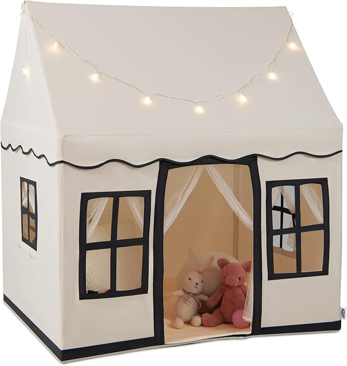 INFANS Kids Play Tent with Washable Mat Star Light Windows, Anti-Trip Large Playhouse Toys for Ch... | Amazon (US)