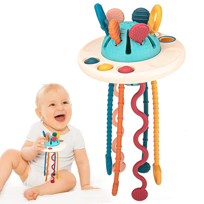 Amazon.com : Baby Montessori Toys 18+ Months Sensory Toys for Toddlers Silicone Pull String Inter... | Amazon (US)
