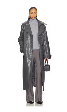 MADISON THE LABEL Hutson Trench in Charcoal from Revolve.com | Revolve Clothing (Global)
