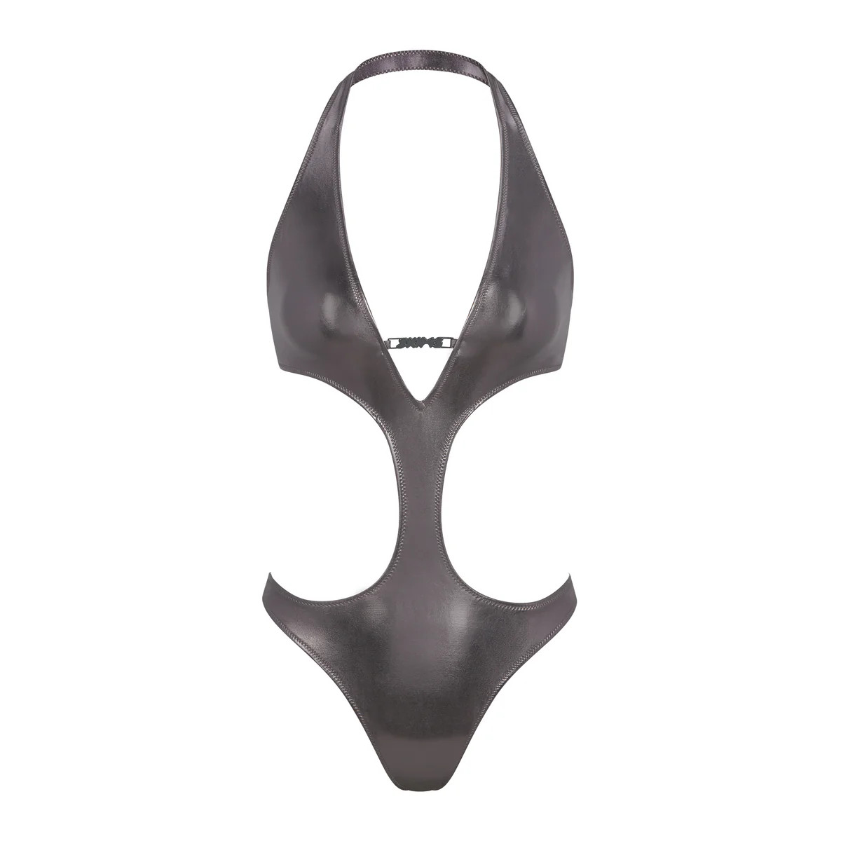 METALLIC SWIM HALTER MONOKINI | SKIMS (US)