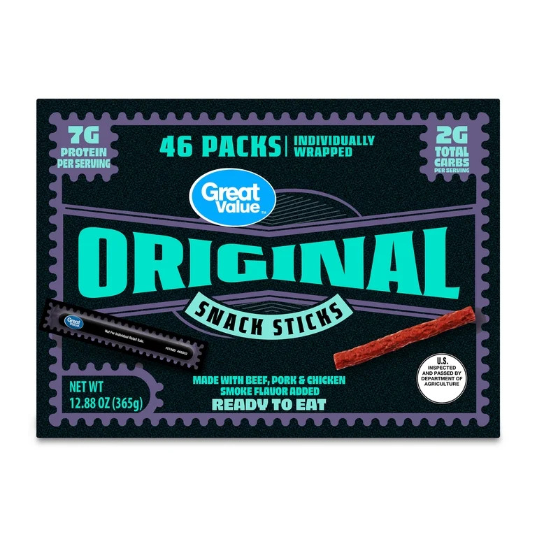 Great Value Original Snack Meat Sticks, 46 Count | Walmart (US)