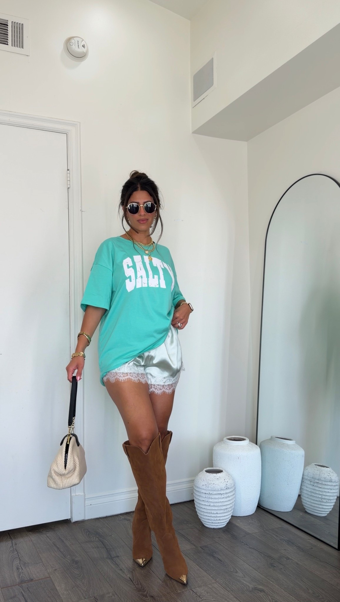 My type of spring outfit! Lace shorts + graphic tee. Size small lace shorts and medium in tee 

#LTKootd #LTKSeasonal #LTKFestival