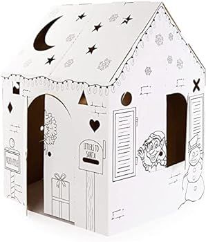 Easy Playhouse Holiday Cottage - Kids Art & Craft for Indoor Fun, Color, Draw, Doodle on a Festiv... | Amazon (US)