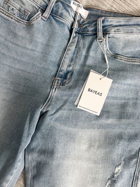 Bayeas jeans super cute and flattering they run a little large size down #bayeas #ad #jeans #denim #summerstyle 

#LTKSeasonal #LTKstyletip #LTKover40