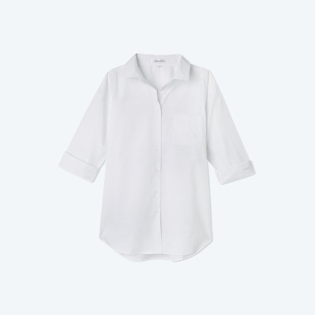 The Perfect Boyfriend Shirt - White Sand | SummerSalt