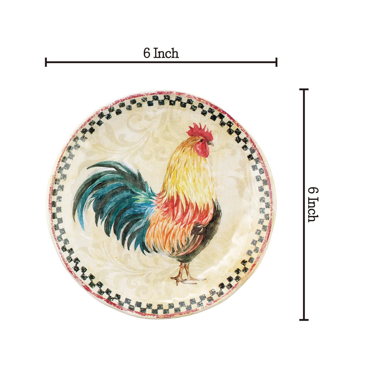Rosalind Wheeler Country Rooster, 6" Plate S12 | Wayfair | Wayfair North America
