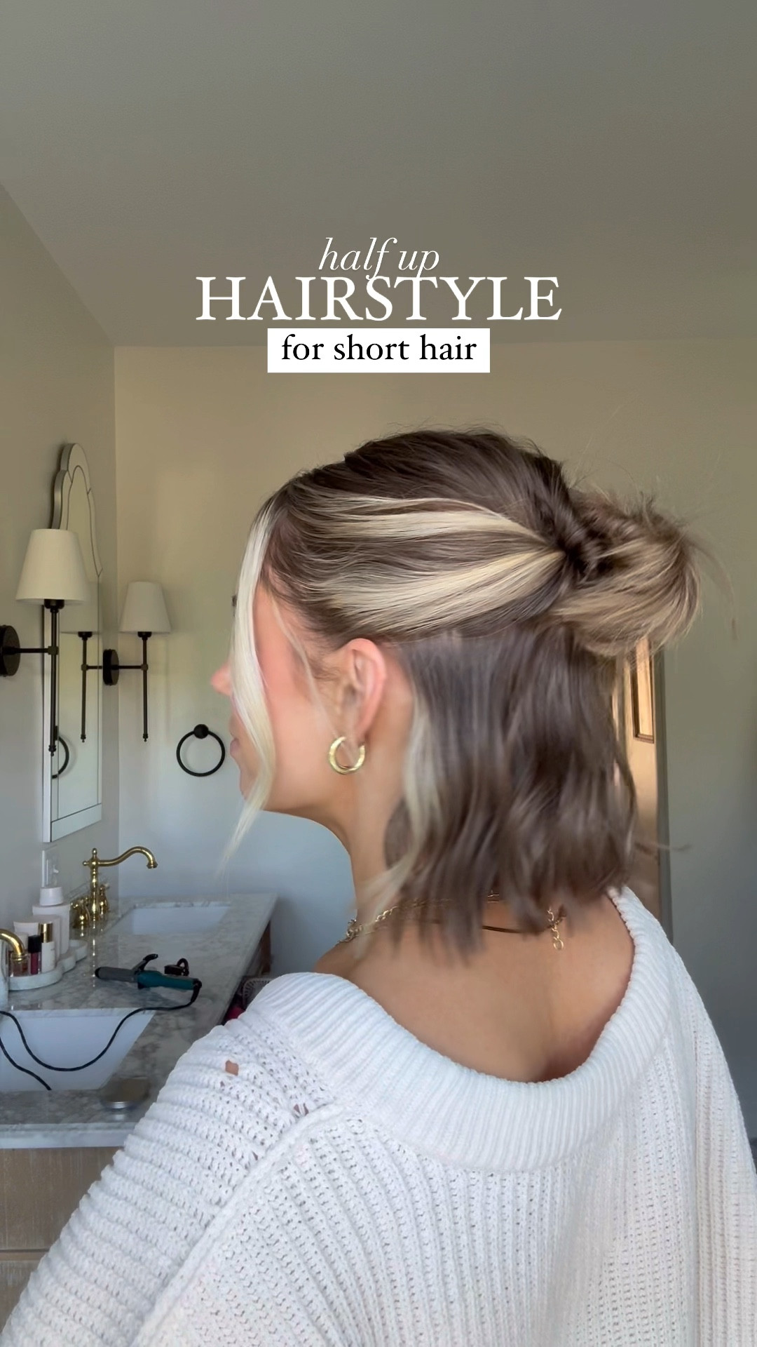 Little tutorial for a half up hairstyle -mostly for my short hair girlies- but it would work on long hair too! 🥰

#LTKStyleTip #LTKBeauty #LTKVideo