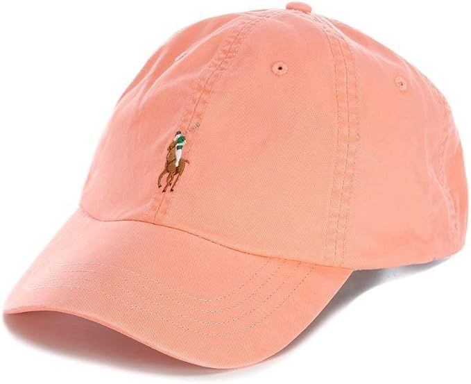 POLO RALPH LAUREN Men`s Embroidered Chino Baseball Cap with Leather Strap | Amazon (US)