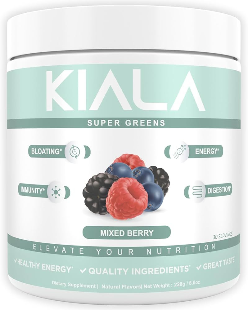 Kiala Nutrition Super Greens - Organic Greens Powder to Reduce Bloat, Support Gut Health, Boost I... | Amazon (US)