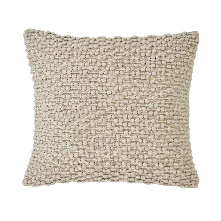 My Texas House Phoebe Textured Cotton Decorative Pillow Cover, 20"x20", Brown - Walmart.com | Walmart (US)