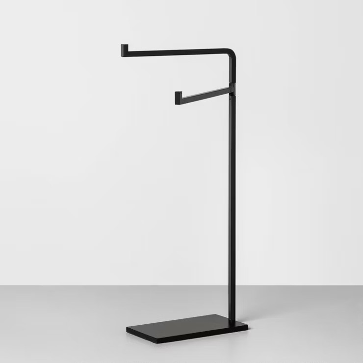 Metal Hand Towel Stand Matte Black - Hearth & Hand™ with Magnolia | Target