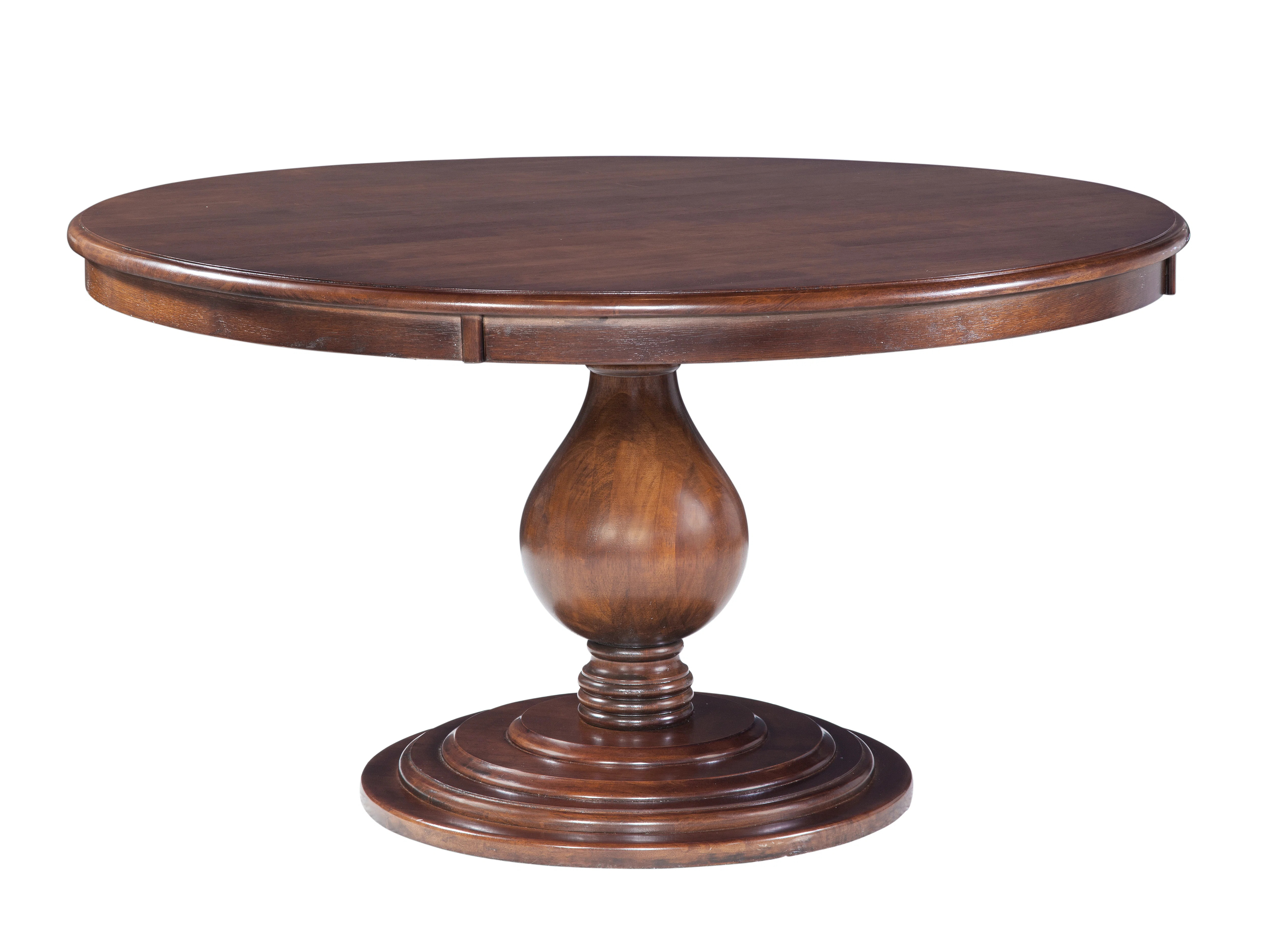 Braxton Culler Douglas Rubberwood Solid Wood Pedestal Dining Table & Reviews | Perigold | Perigold