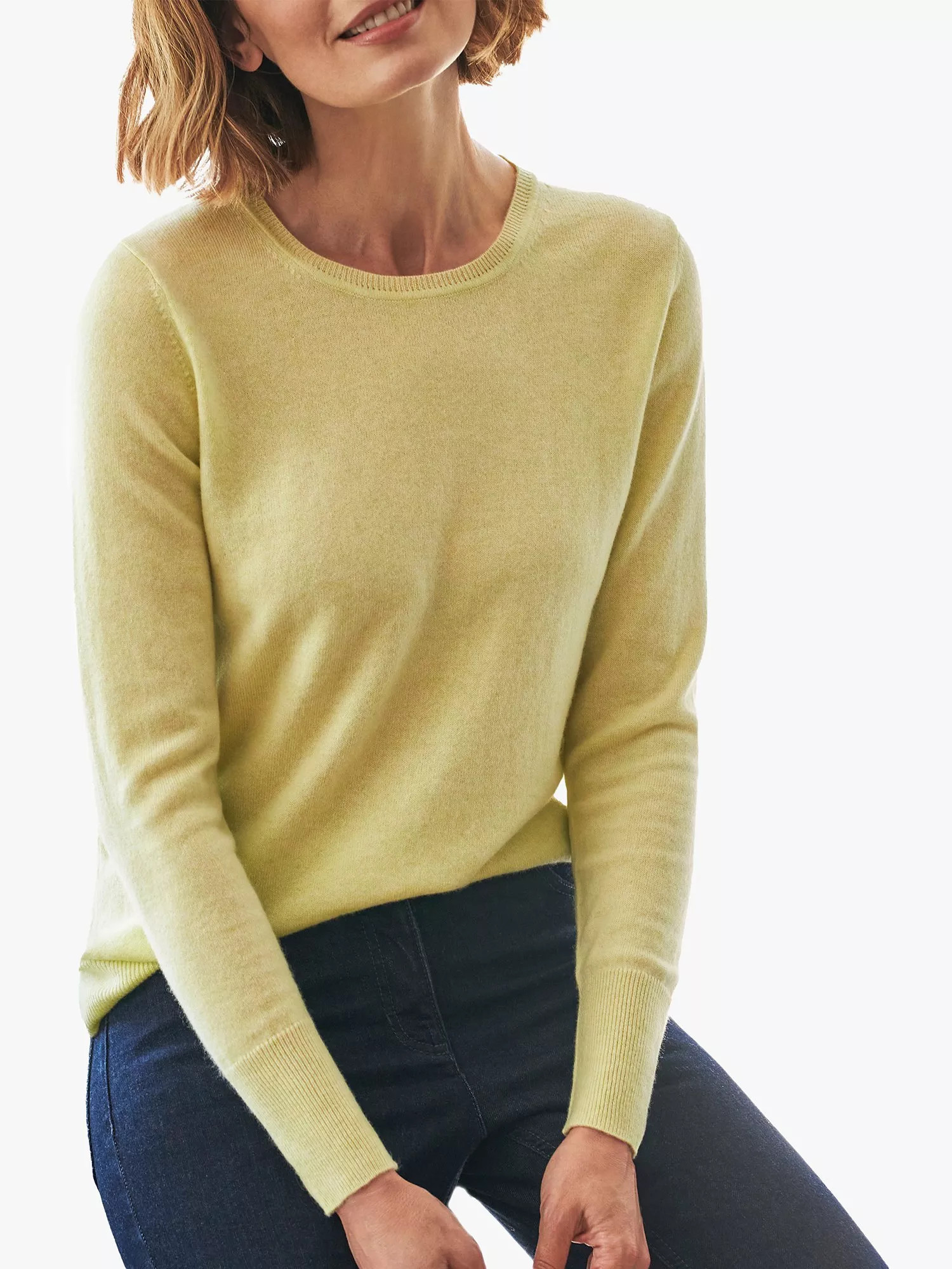 Pure Collection Cashmere Crew Neck Jumper | John Lewis (UK)
