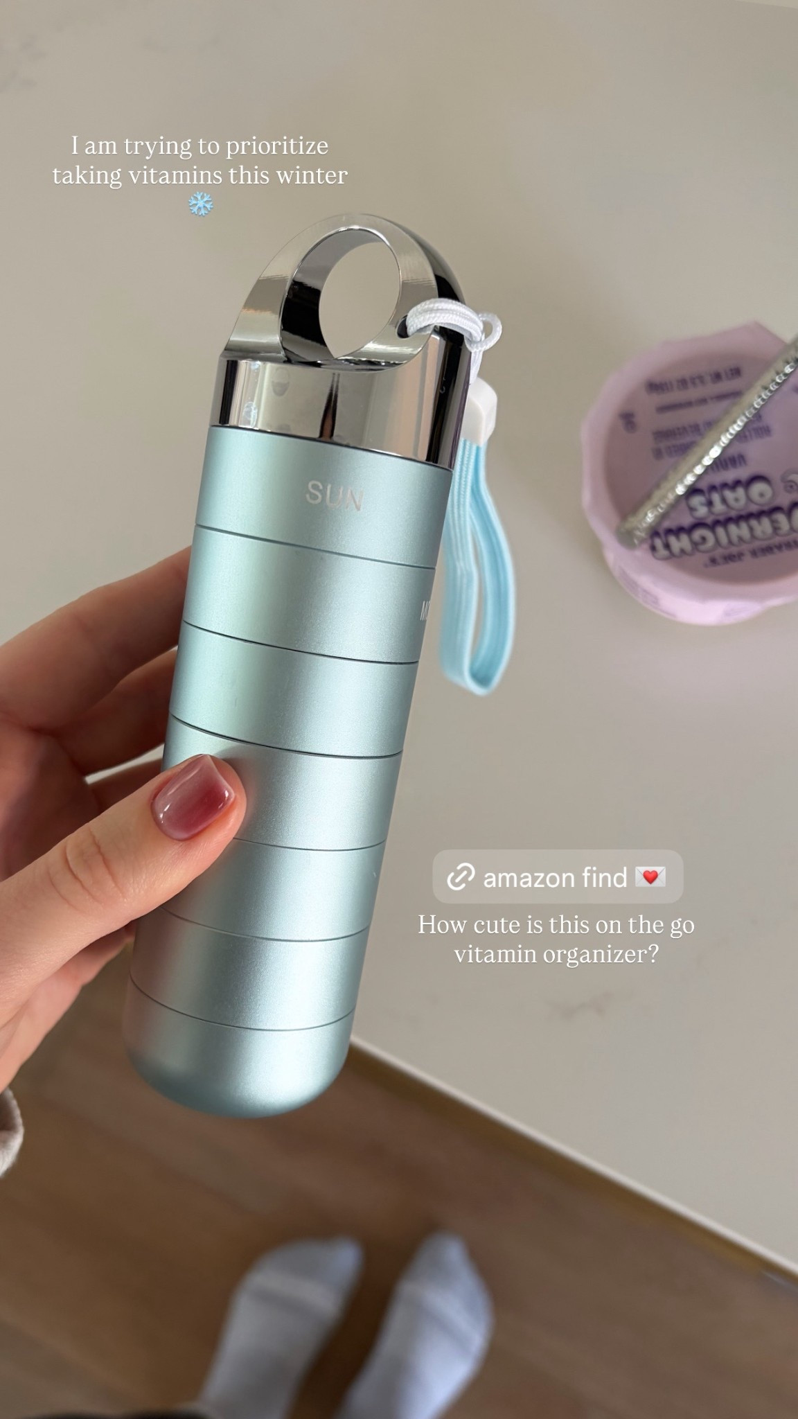 Vitamin organizer! Perfect for taking with you on vacations or to the office 🩵