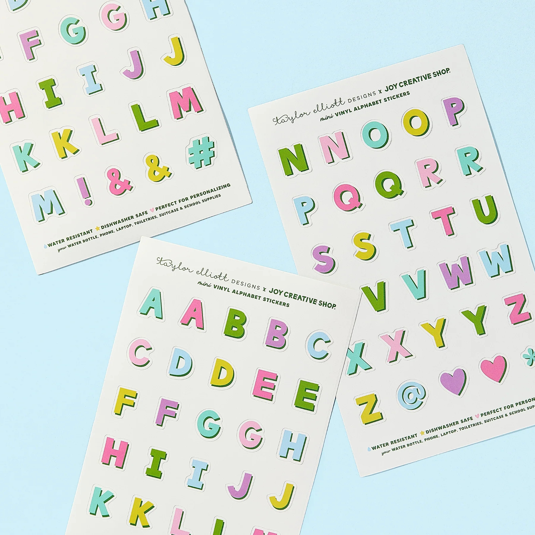 JCS x TED Mini Alphabet Stickers | Joy Creative Shop