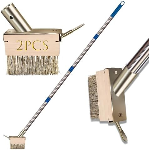 Moss Grout Remover Brush Tool with Detachable 64.9Inch Handle for Outdoor Concrete Deck Pavers Pa... | Amazon (US)