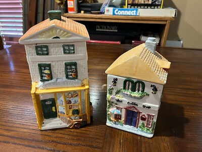 House Shaped Ceramic Canisters/Storage Containers with Lids Ceramic Vintage  | eBay | eBay US