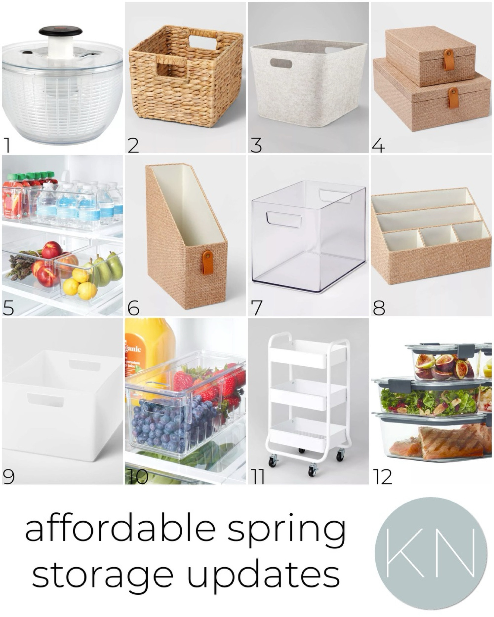 These pretty, functional and affordable storage items make it easy and fun to organize any of your home spaces for summer. home organization home storage office organization office storage refrigerator organization rolling cart woven storage food storage salad spinner Target find 

#LTKstyletip #LTKhome #LTKfindsunder50