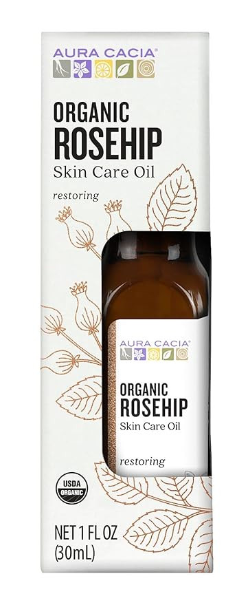 Aura Cacia Organic Rosehip Skin Care Oil | GC/MS Tested for Purity | 30ml (1 fl. oz.) in Box | Amazon (US)