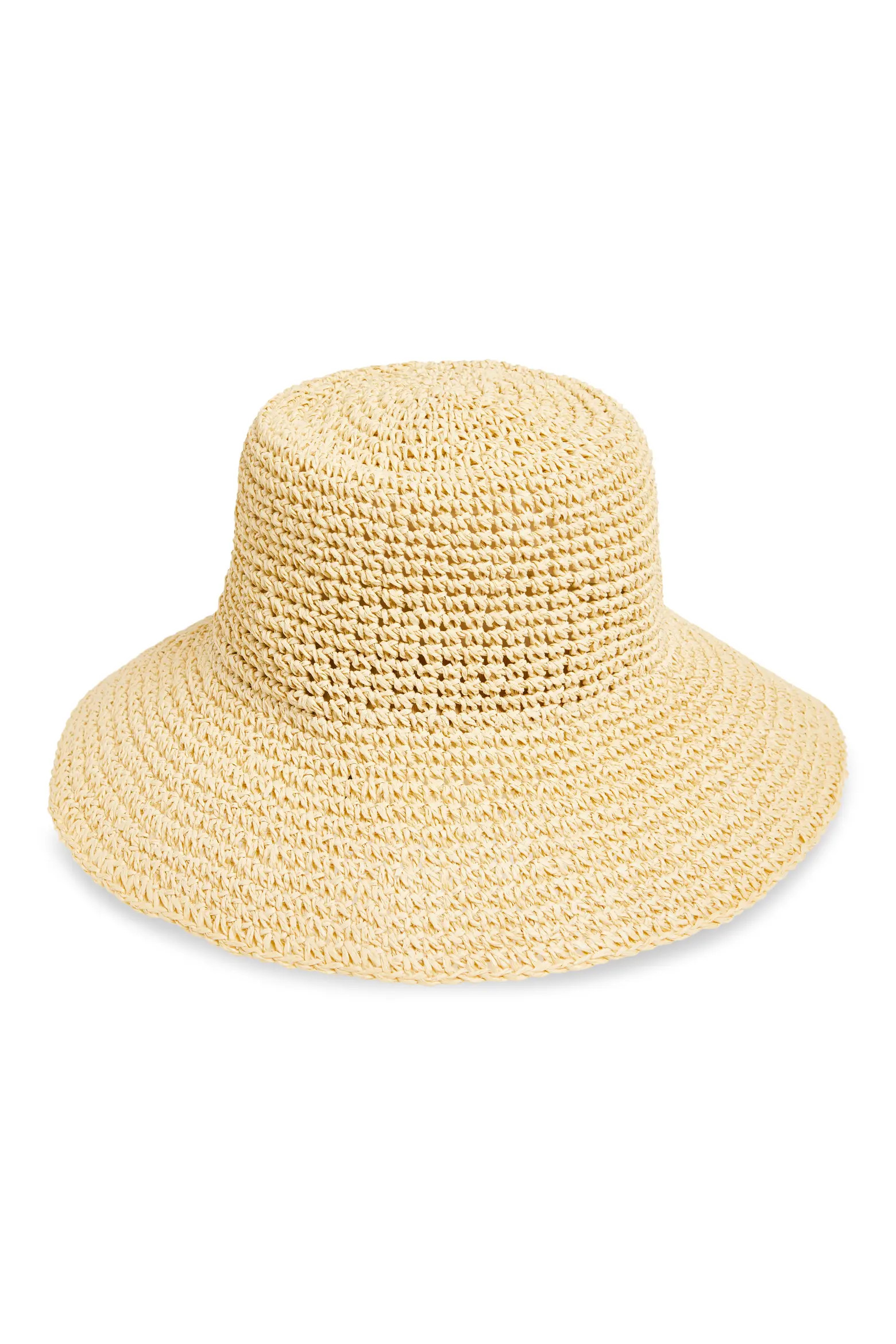 Lantern Packable Straw Bucket Hat (Women) | Nordstrom | Nordstrom
