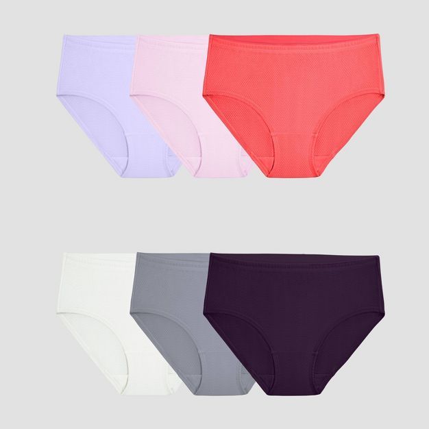 Fruit of the Loom Women's 6pk Breathable Micro-Mesh Low-Rise Briefs - Colors May Vary | Target