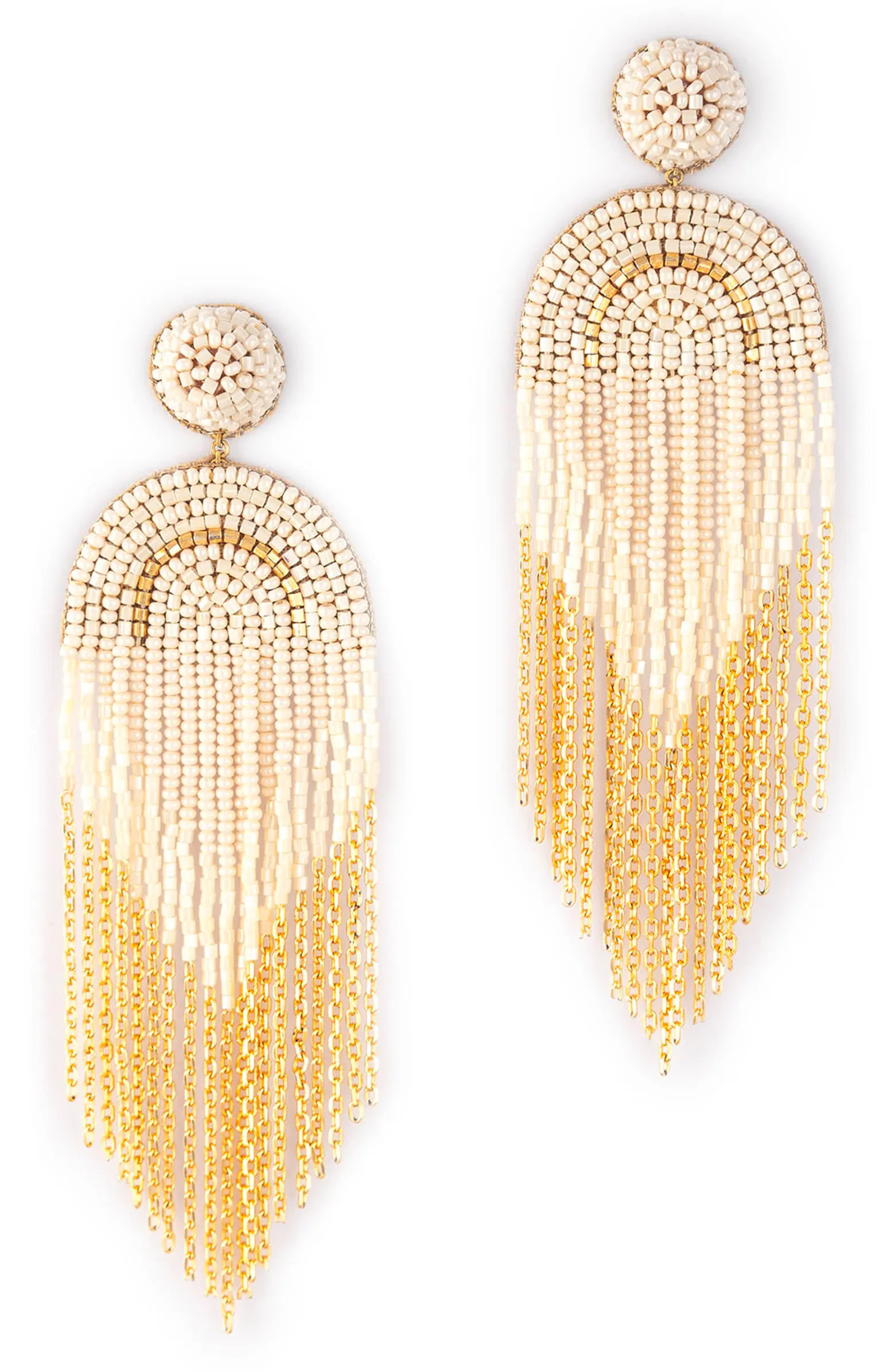 Circe Beaded Fringe Drop Earrings | Nordstrom