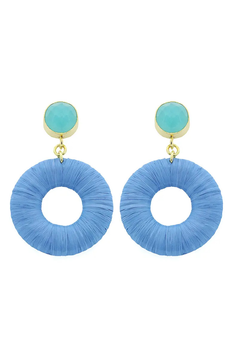 Panacea Raffia Open Circle Drop Earrings | Nordstrom | Nordstrom