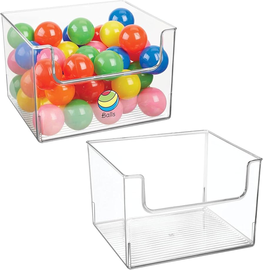 mDesign Deep Plastic Home Storage Organizer Bin - Container for Nursery, Kids Bedroom, Toy or Pla... | Amazon (US)