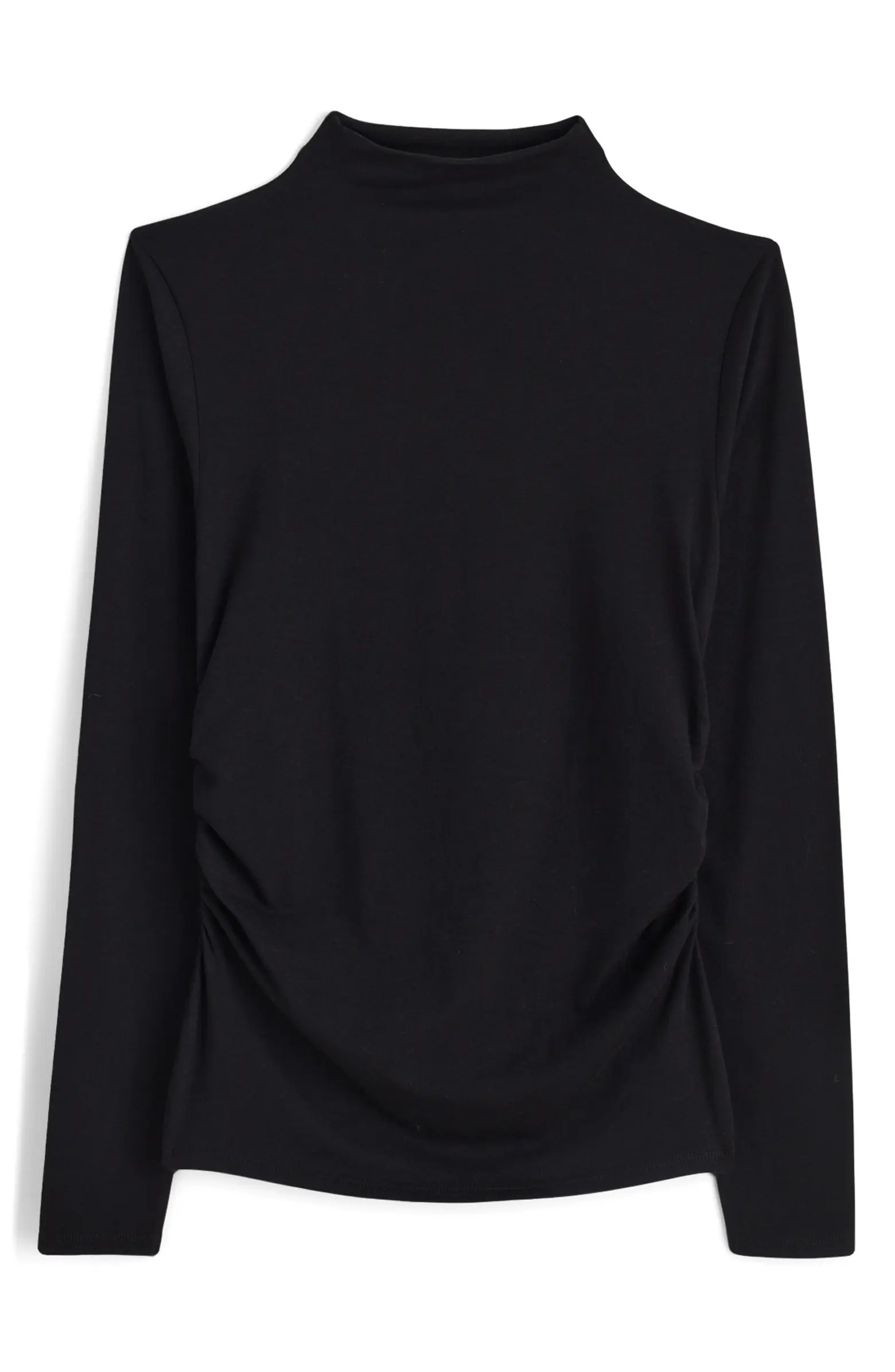 Ruched Mock Neck Long Sleeve Top | Nordstrom