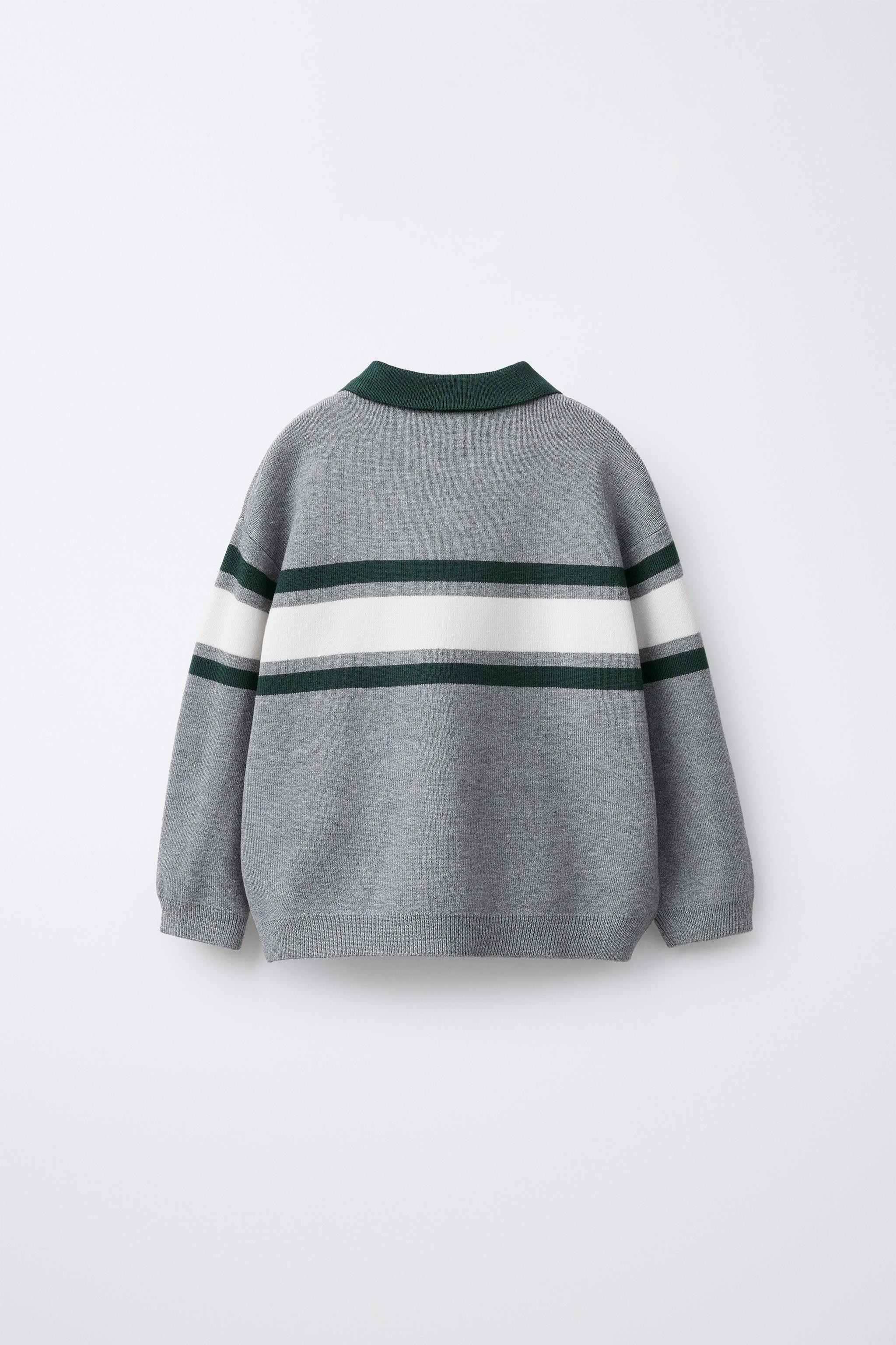 STRIPED KNIT POLO SHIRT | Zara US