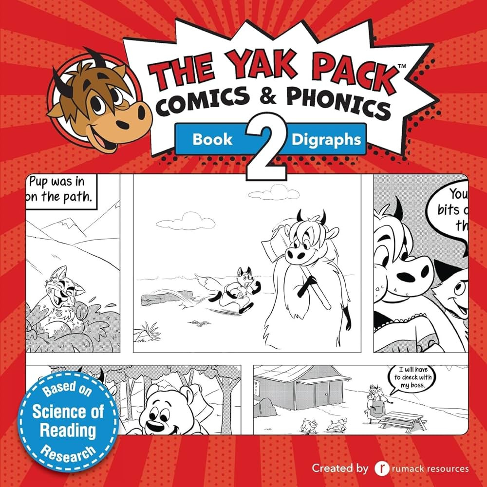 The Yak Pack: Comics & Phonics: Book 2: Learn to read decodable digraph words (The Yak Pack Comic... | Amazon (US)