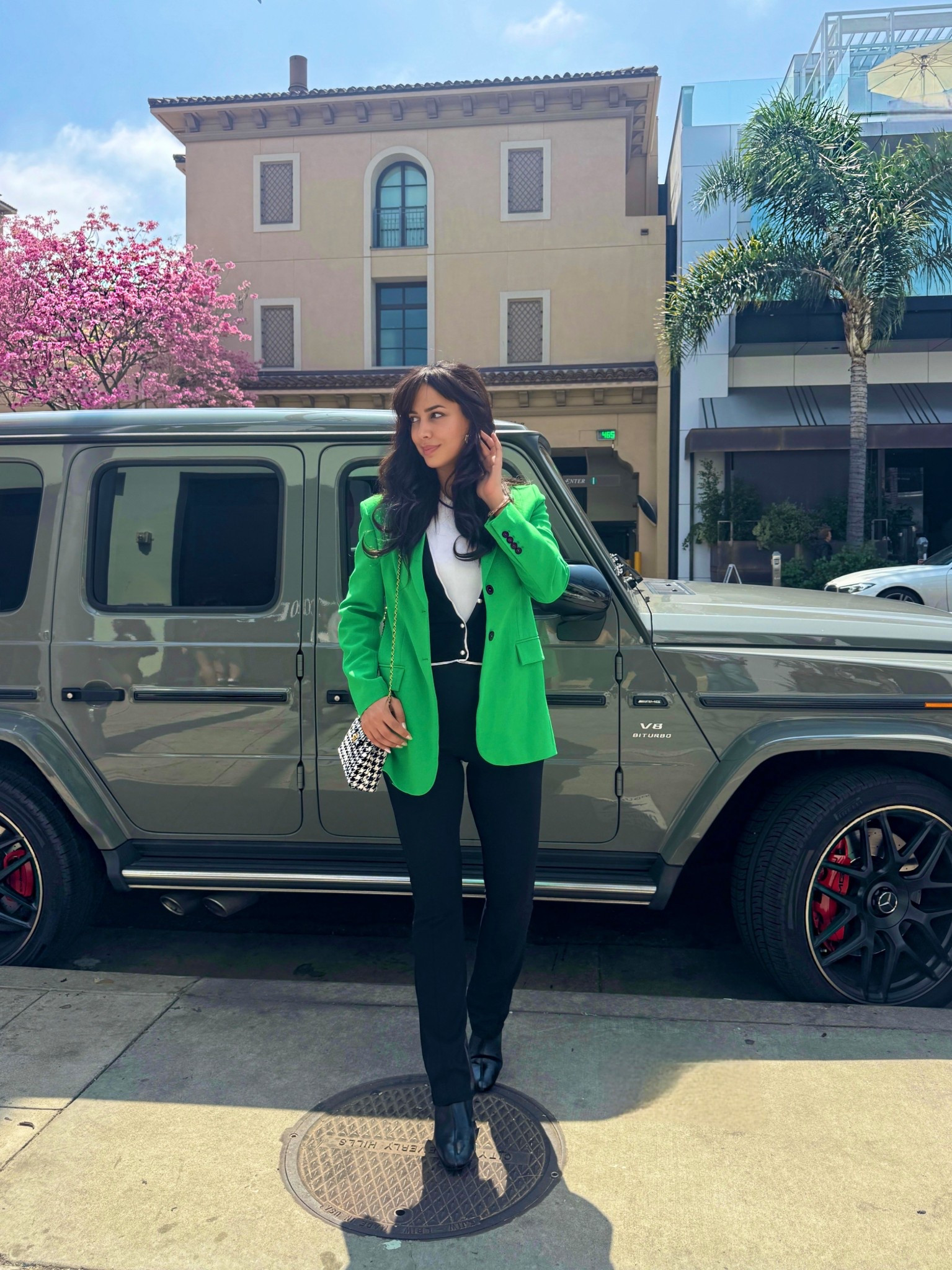 Here’s a statement piece for your capsule collection, black and white top and cardigan, an elegant green blazer and black straight pants and leather boots 

#LTKStyleTip #LTKSaleAlert #LTKFindsUnder50