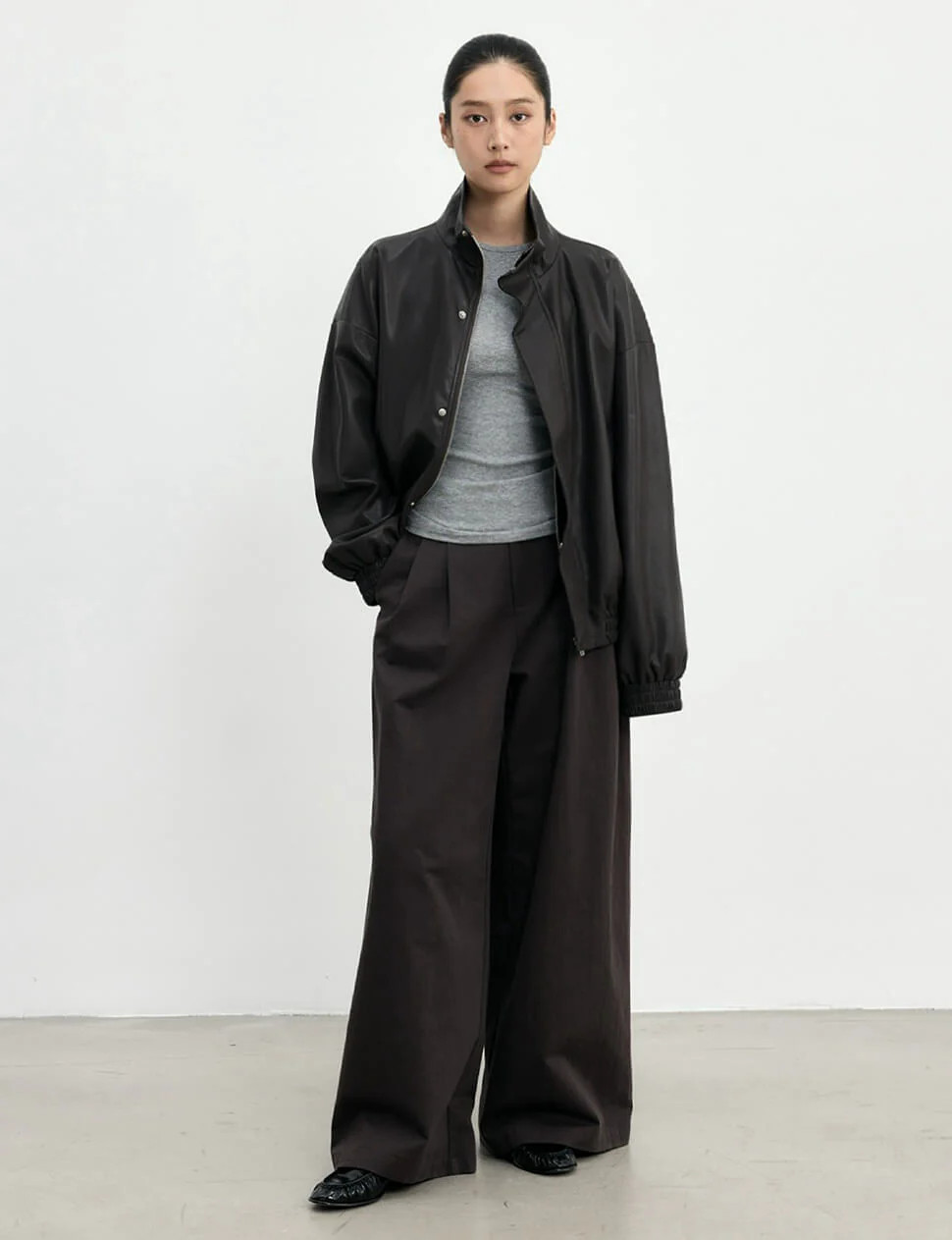 Leather Scarf Bomber jacket-BESTSELLER | Pixie Market