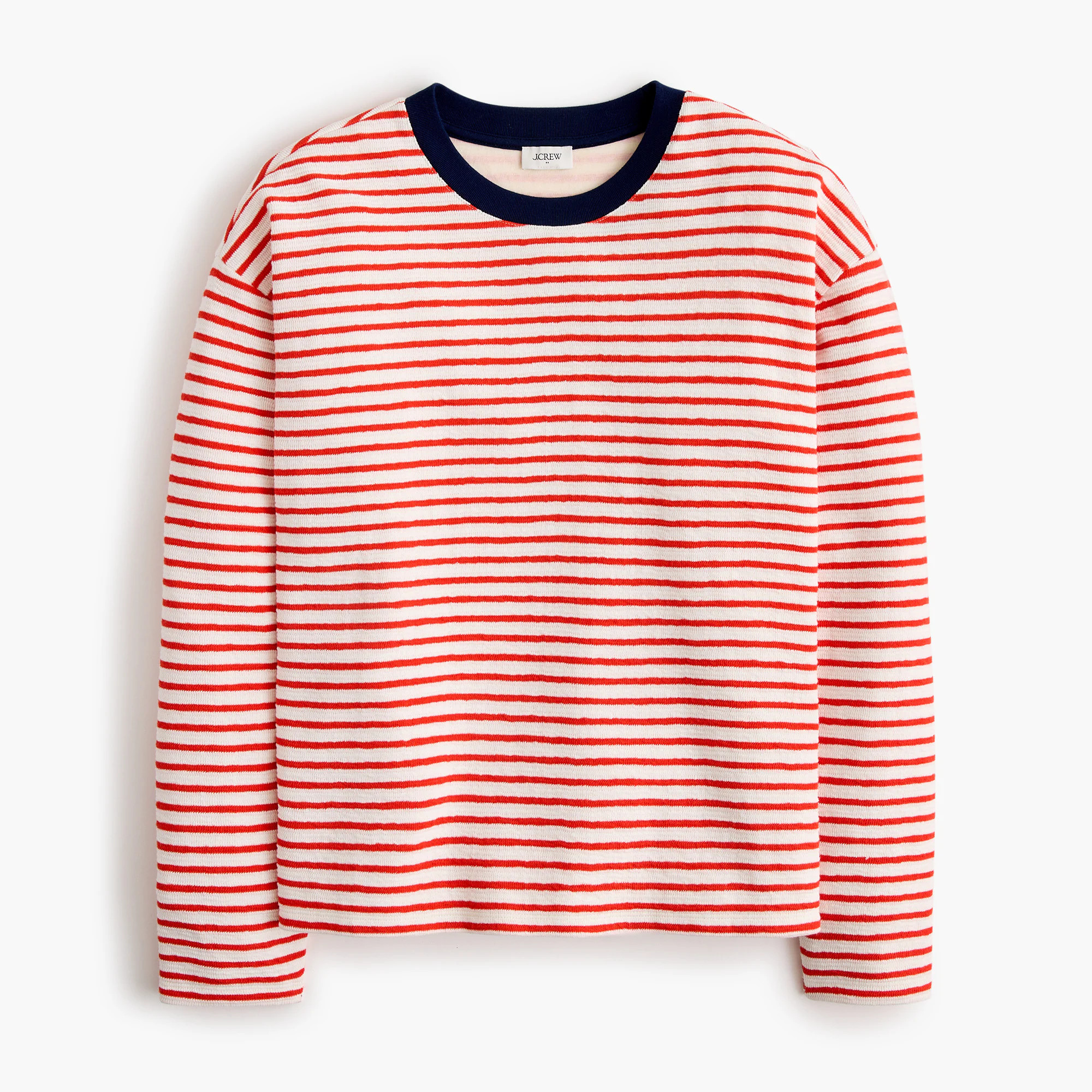 Jacquard striped crewneck sweatshirt | J.Crew Factory