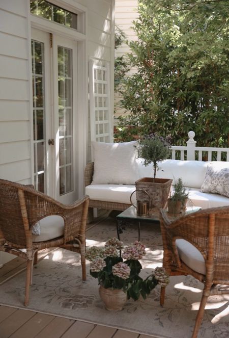 Outdoor patio furniture & decor (the wicker chair set was a Facebook market place find, linking similar option)

#LTKHome