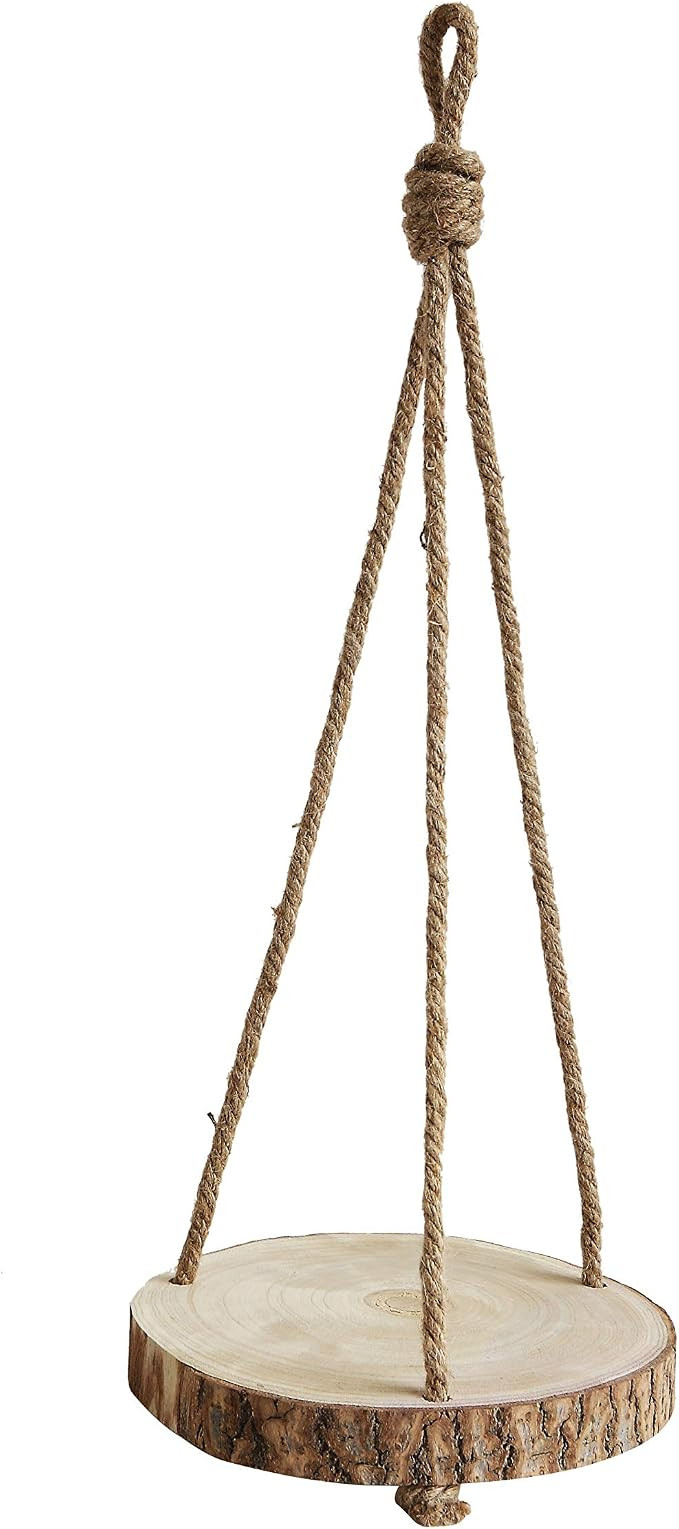 Creative Co-Op Round Paulownia Wood Slice Hanging Tray (each one will vary) | Amazon (US)