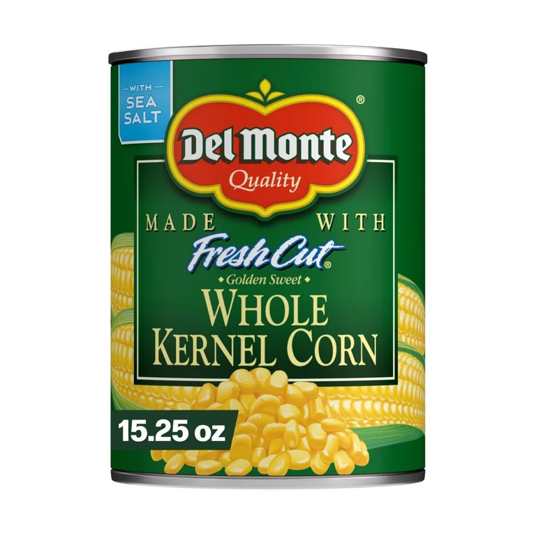 Del Monte Fresh Cut Golden Sweet Whole Kernel Corn, Canned Vegetables, 15.25 oz Can | Walmart (US)