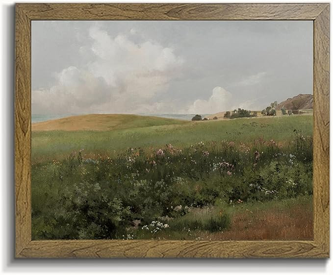 Spring Landscape Painting Vintage Wall Art - Framed Canvas Prints Wall Art Home Decor， Vintage ... | Amazon (US)