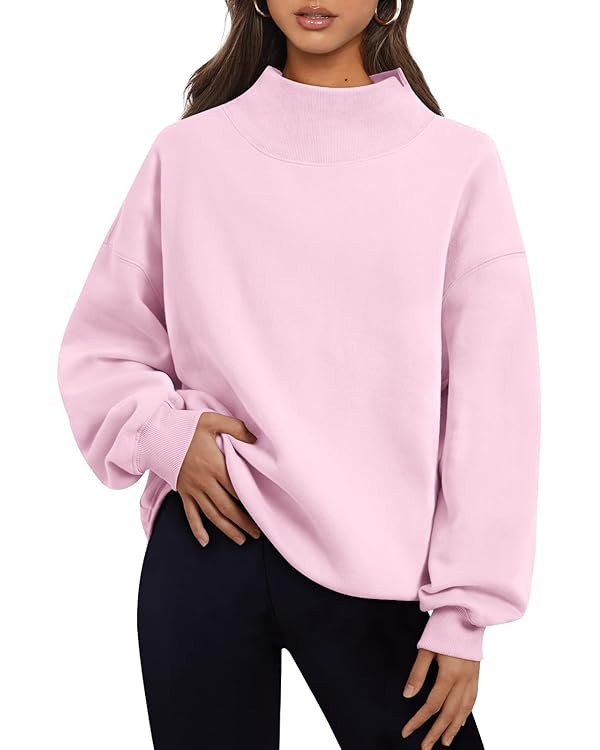 Trendy Queen Womens Oversized Sweatshirts Turtleneck Pullover Long Sleeve Hoodies Tops Fall Fashi... | Amazon (US)