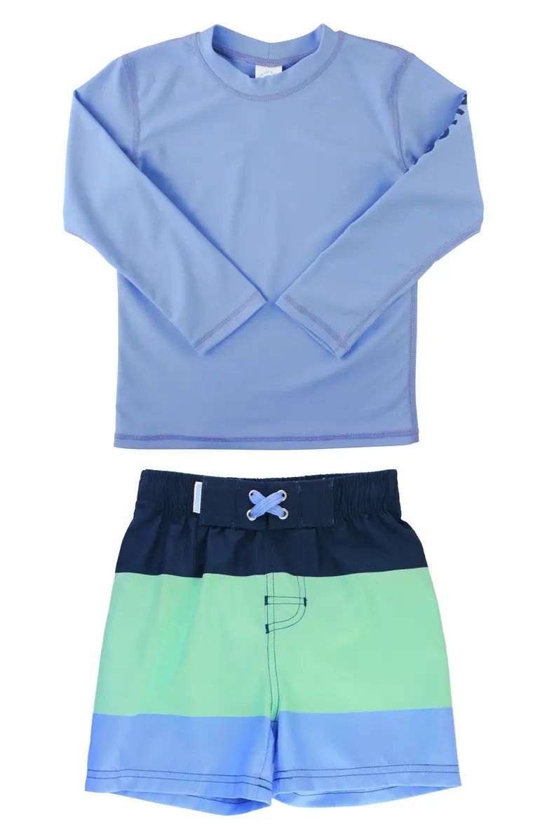 Colorblock Two-Piece Rashguard Swimsuit | Nordstrom