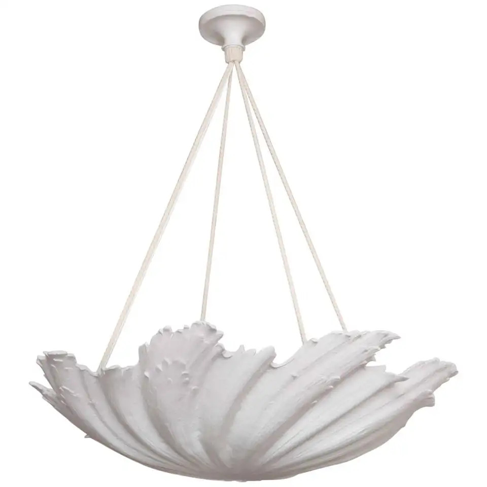 WP Sullivan Plaster Shell Chandelier | 1stDibs