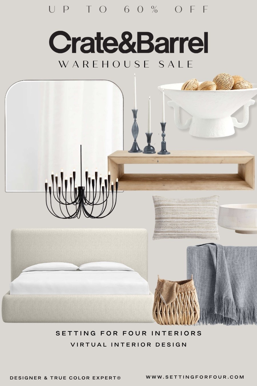 Crate and Barrel Warehouse Sale picks! Up to 60% off!
Neutral aesthetic, furniture and home decor, organic modern, transitional, minimalist, traditional, chandelier light, vase, arch mirror, coffee table, throw blanket, candle holders, upholstered bed, basket, pillow, wood, marble, black, beige

#LTKstyletip #LTKhome #LTKsale