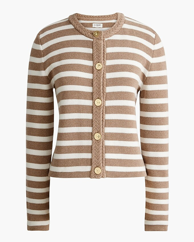 Striped cotton lady jacket cardigan sweater | J.Crew Factory