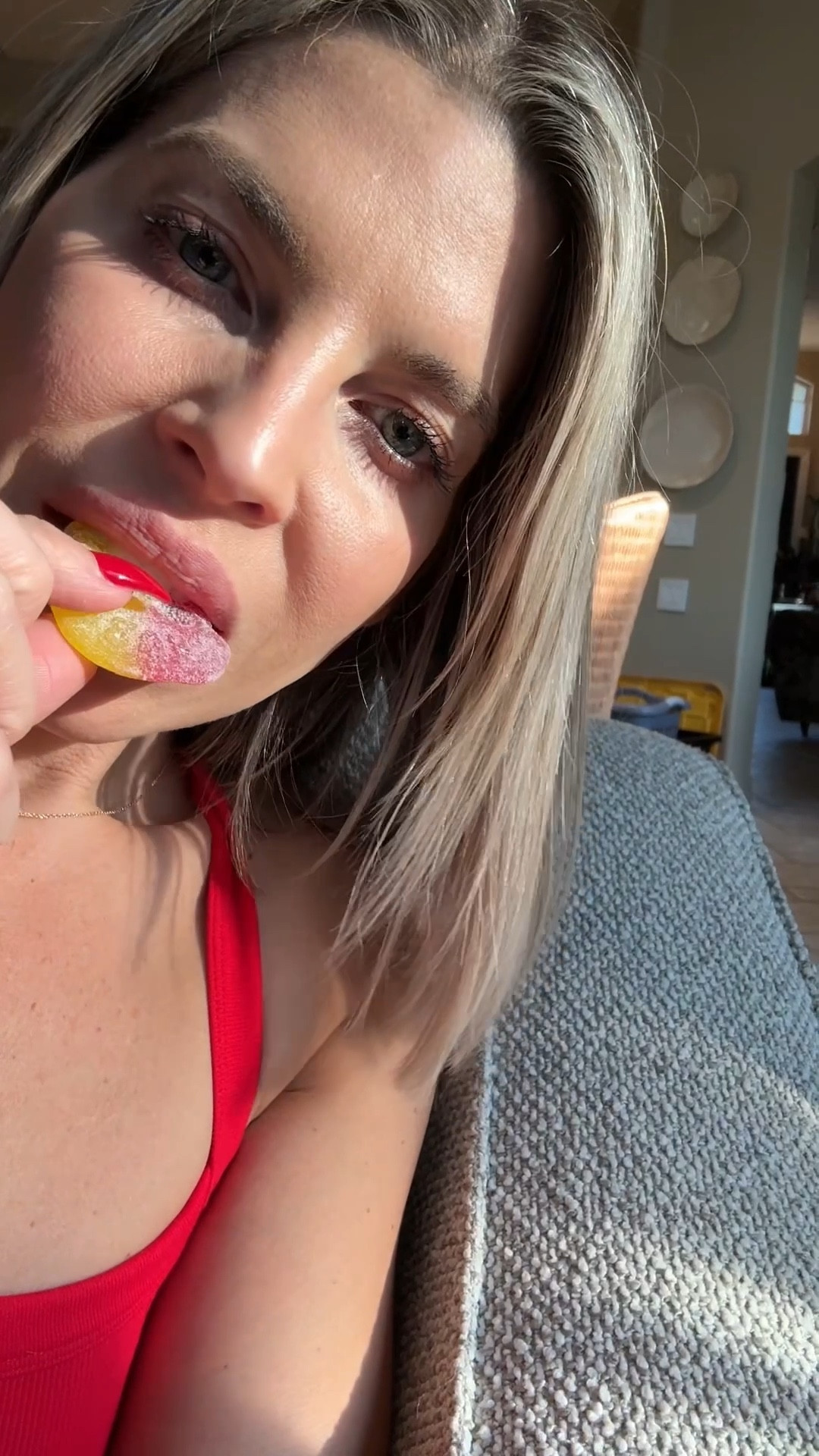 Emma let us try her fav candy
This is mom approved 
No red dye
No seed oils