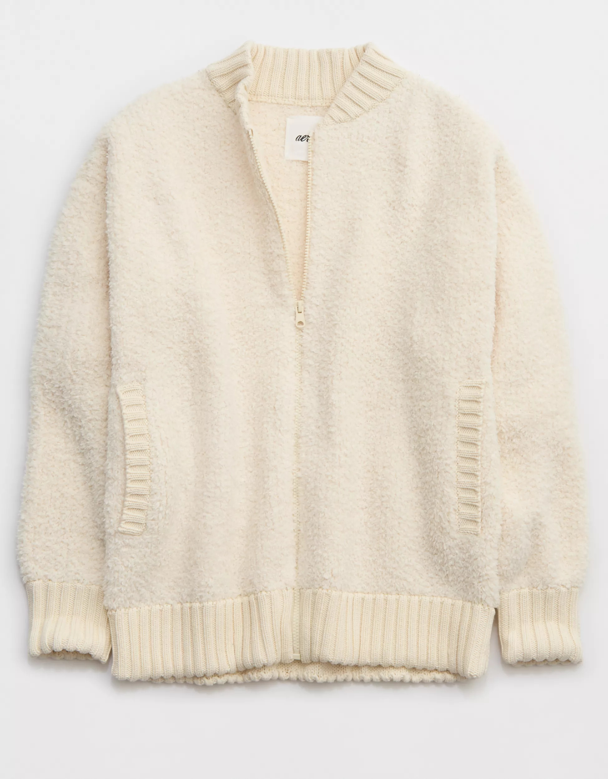 Aerie Full Zip Sherpa Cardigan | Aerie