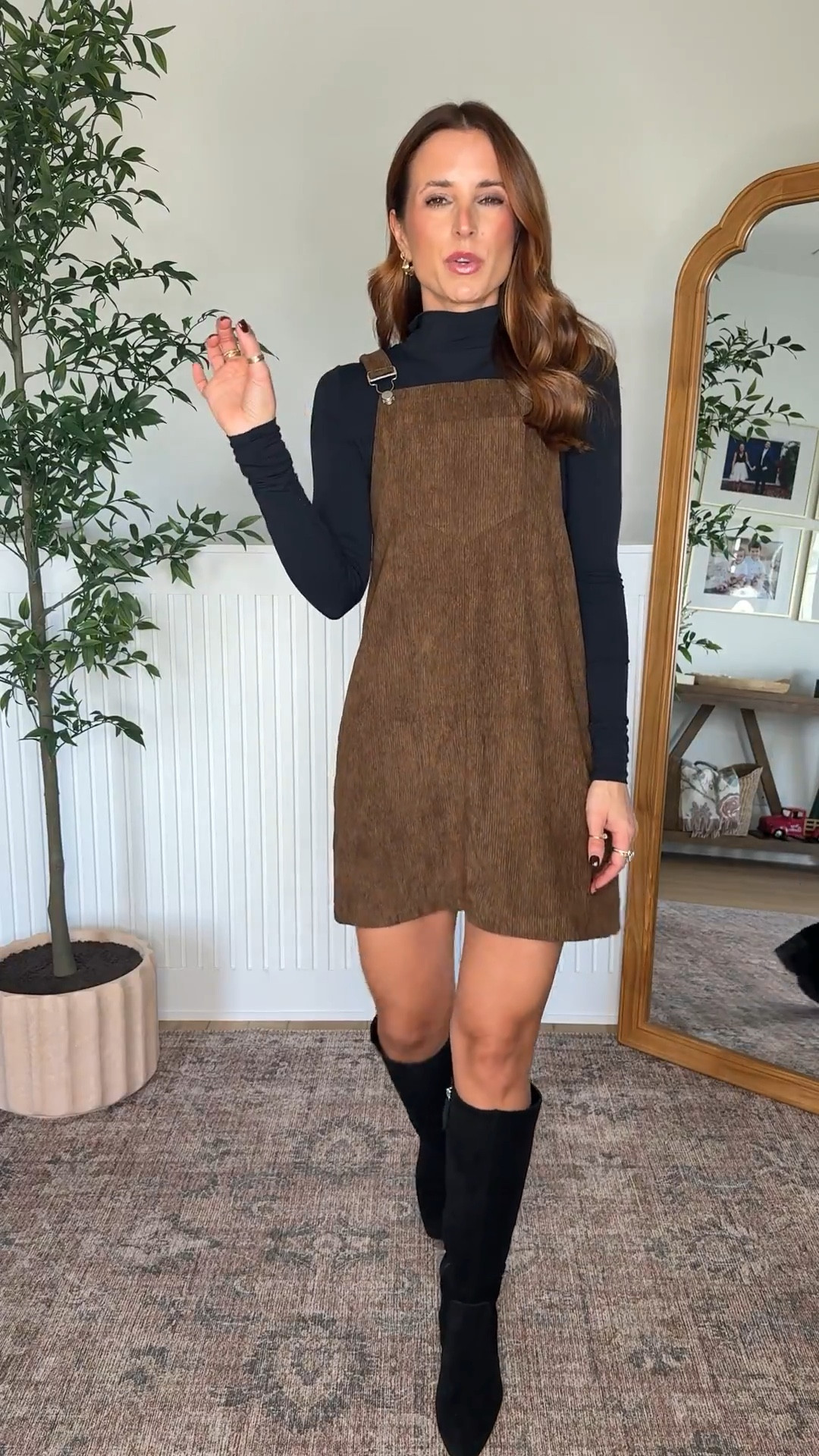 Amazon Thanksgiving outfits. Amazon Fall outfits. Amazon corduroy dress. Fall dresses. Wearing smallest size in each. I went up half a size in knee high boots.

#LTKHoliday #LTKShoeCrush #LTKParties